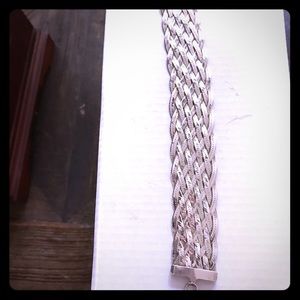 Sterling silver braided link bracelet